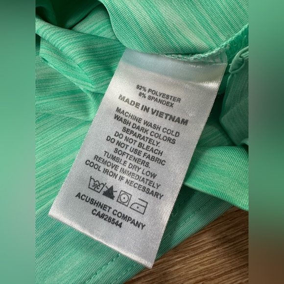 Foot Joy Mens Polo Collared 1/4 Button Golf Shirt Teal Green Sz Small - Picture 8 of 10